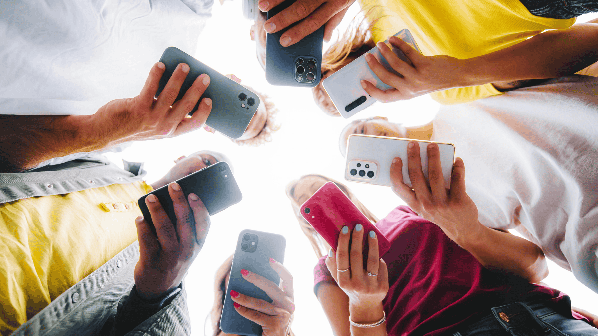 Mobile phones circle | Onwards and Up