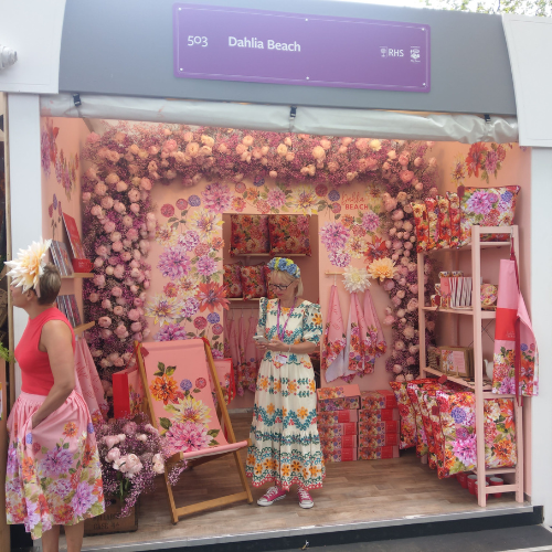 Chelsea Flower Show Dahlia Beach Trade Stand | Onwards and Up